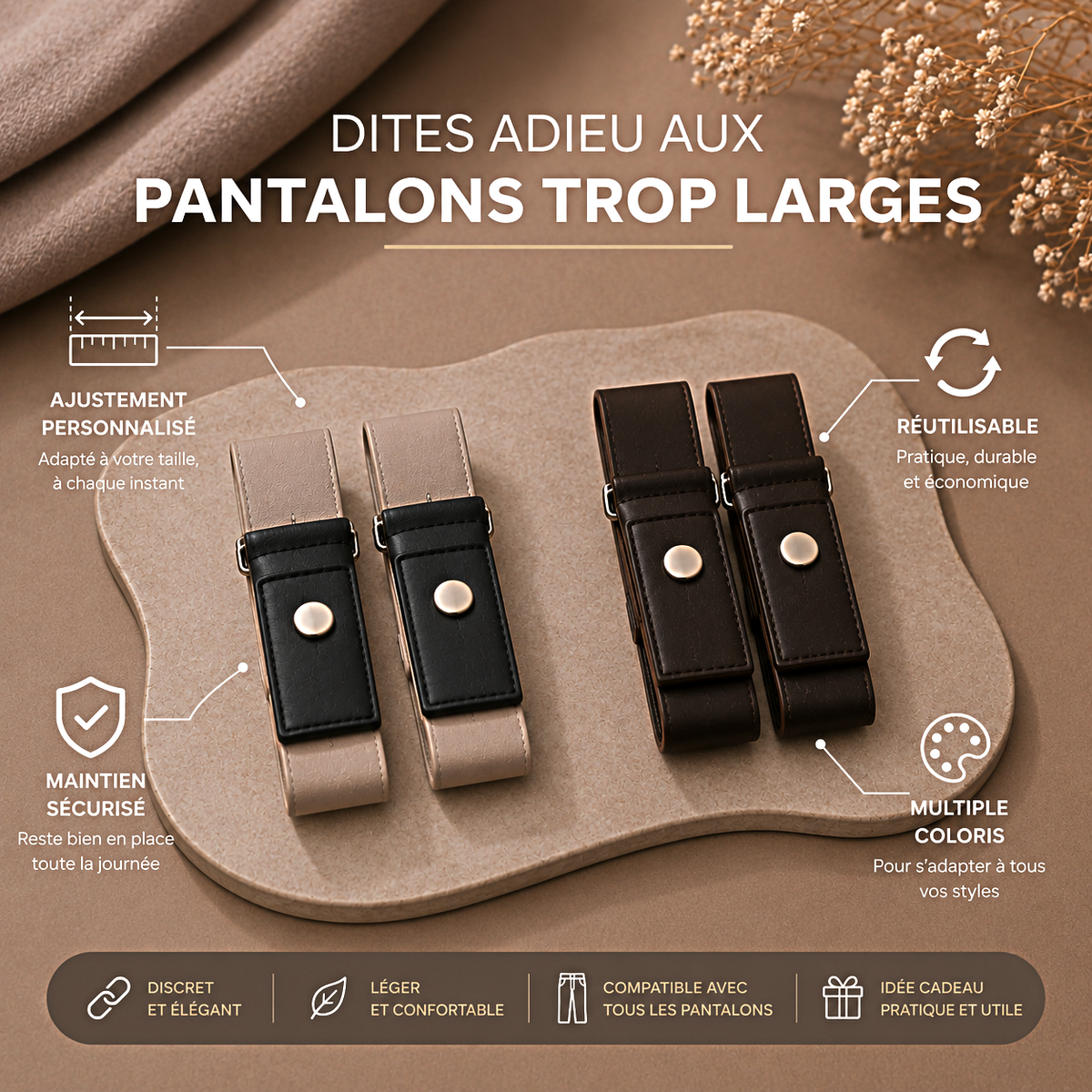 Ceinture élastique qui libère votre ventre